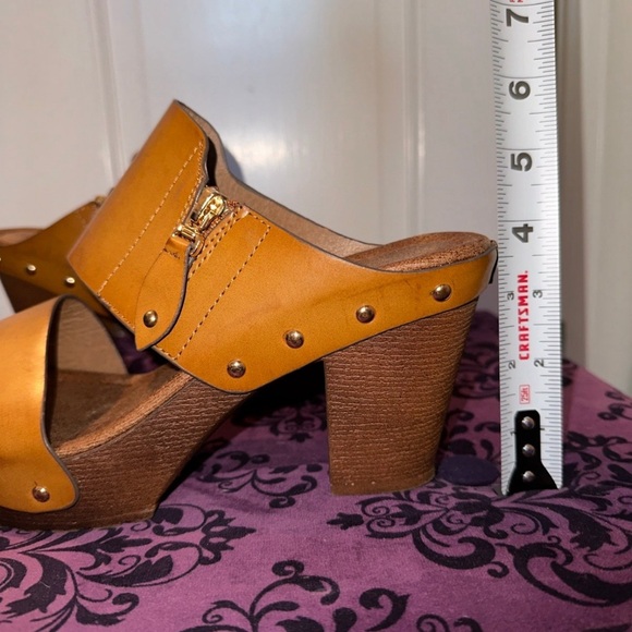 Retro chunky Heel slides size 9 - Picture 2 of 3